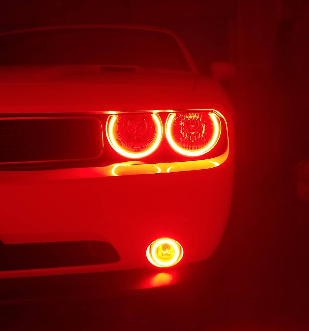 1292-332 - 2008-2014 Dodge Challenger ORACLE Dynamic ColorSHIFT Headlight Halo Kit - Surface Mount